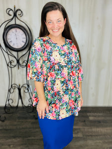 Rosey & Flowy Top