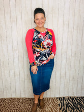 Coral & Floral Top