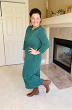 Adorable Lounge Dress-Hunter Green