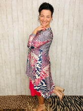 Dramatic High-Low Tunic -Mixed Animal Prints