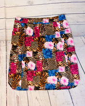 Missy Leopard & Floral Swim/Active Skirt (Hidden Shorts) 22”