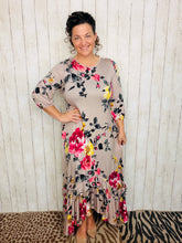 Michella High Low Dress-Mauve Floral