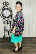 Satin & Paisley Dolman Style Blouse