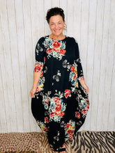 Black & Floral Parachute/Bubble Dress