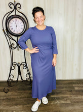 Ribbed Lounge Dress- Eggplant