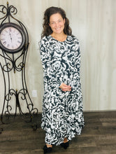 Larissa Black & White Floral Dress