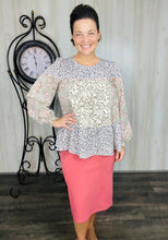 Madelyn Lavender & Floral Blouse