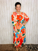 Amanda Orange Floral Dress