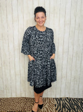 Feminine & Fabulous Gray Animal Print Tunic