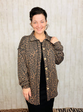 Emily Leopard Print Ribbed Shacket