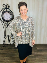 Krista Animal Print Sharkbite Top