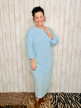 Comfy & Cute Blue Striped Dress