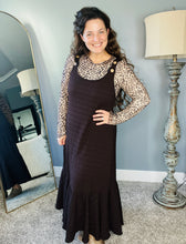 Brown Leopard Mesh Layering Style Top