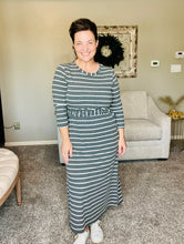 Ribbed Lounge Dress- Charcoal