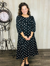 Mandy Bow Dress- Black & White
