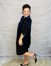 Velvet & Pearl Tunic Style- Black, Hunter Green or Navy