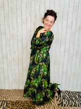 Lovely In Black & Floral- Modest Square Neckline Dress