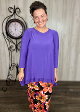 Samantha Ruffle High-Low Tunic-Purple