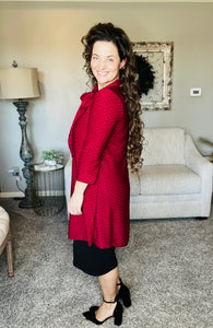 Flash of Style Tunic- Burgundy Honeycomb