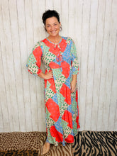 Missy Coral Patchwork Dress