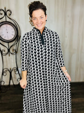 Jaqueline Vintage & Zipper Dress- Houndstooth