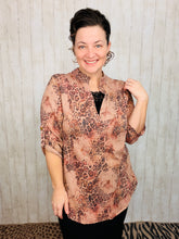 Jessica Floral & Latte Tunic