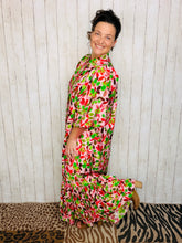 Olives & Pink Button Dress