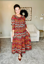 Tonya Tiered Dress- Multicolored Leopard
