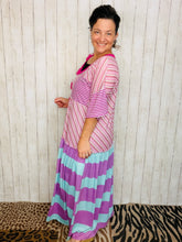 Purple Multi-Print T-Shirt Dress