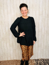 Clara Black Babydoll Swiss Dot Top