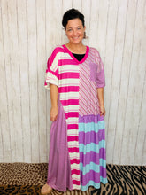 Purple Multi-Print T-Shirt Dress