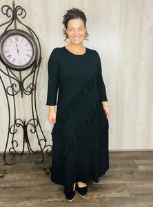 Ruffled Super Soft Textured Dress