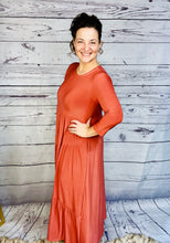 Tonya Marie Tiered Dress- Terra Cotta