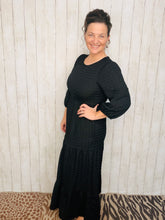 Mallory Black Textured Dress