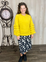 Yellow Ruffle Sweater