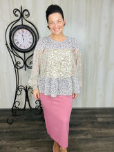 Madelyn Lavender & Floral Blouse