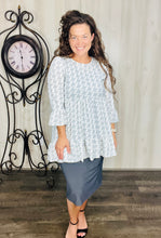 Houndstooth Ruffle Tunic