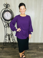 Eggplant Woven Style Blouse