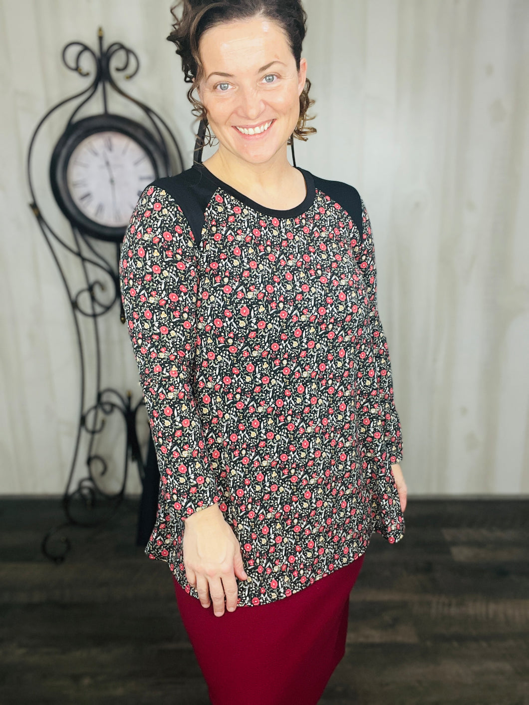 Calandra Floral & Black Tunic