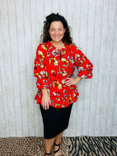 Kimberly Red Ruffle Top