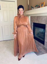 Stunning In Shimmer Dress- Copper