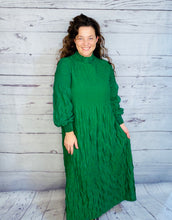 Ruffles & Class Dress- Hunter Green