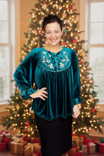 Velvet & Rose Top- Hunter Green