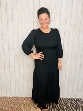 Mallory Black Textured Dress