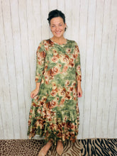 Vintage & Olive Ruffle Hem Dress