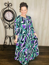 Suzanne Purple & Green Dress