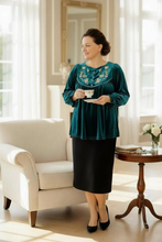 Velvet & Rose Top- Hunter Green