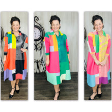 Nina Fashion Blazer- Black/Coral, Pink/Yellow or Green/Pink