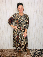 Missy Midi Length Animal Print Dress