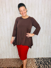 Tara Sharkbite Tunic-Brown